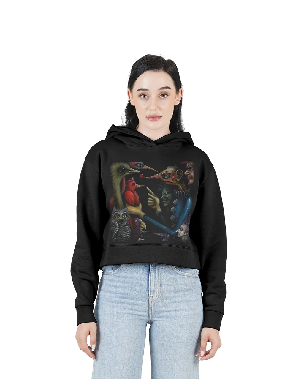 Clowns VS Birds | Women's Crop Hoodie