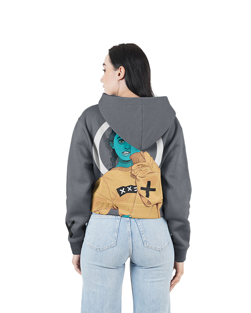 Hand Over Eye | Women's Crop Hoodie